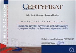 Grzegorz Romaszkiewicz certyfikaty