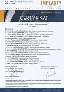 Grzegorz Romaszkiewicz certyfikaty